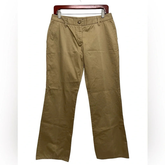 Dolce & Gabbana Flat Front Straight Leg Pants Trousers Tan Casual Size 42 - Picture 1 of 11